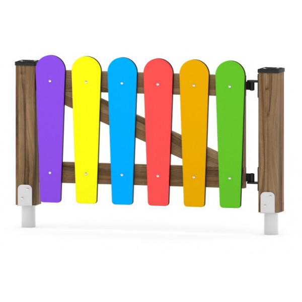 Portillon clôture bois aire de jeux pour enfant Ovalequip