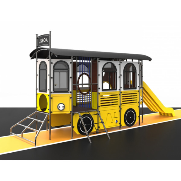 Le tramway aire de jeux pour enfant Ovalequip